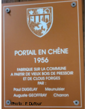 affichette sur portail
