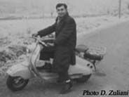 Didier Zuliani sur son Lambretta
