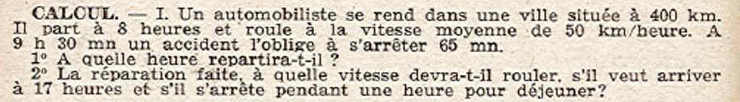 Enoncé du problème n°1.